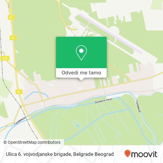 Ulica 6. vojvodjanske brigade mapa