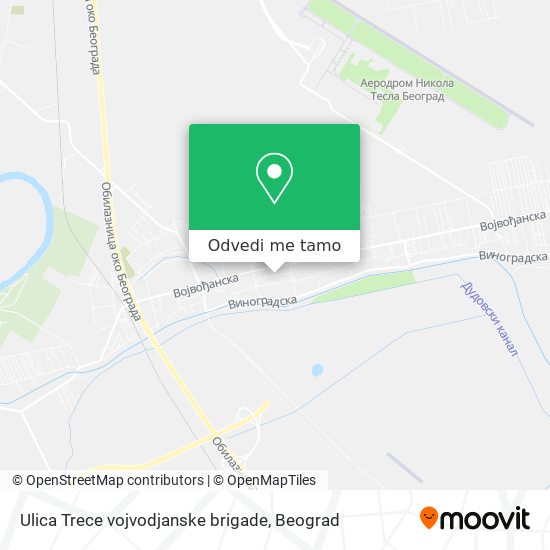 Ulica Trece vojvodjanske brigade mapa