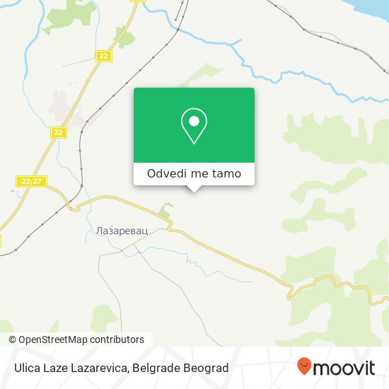 Ulica Laze Lazarevica mapa