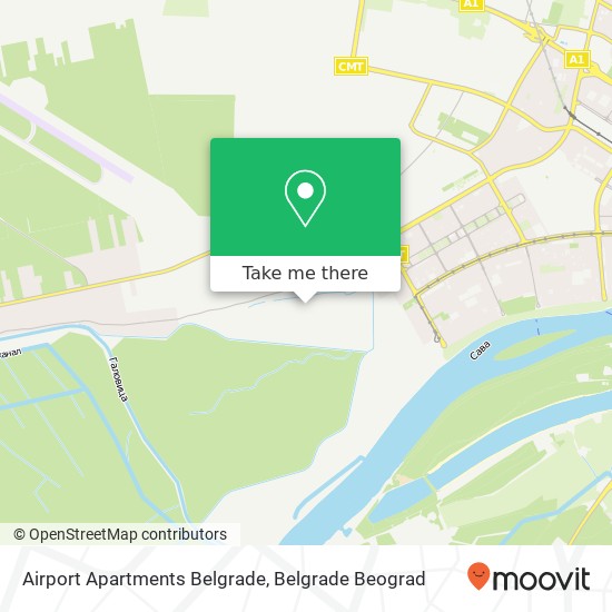 Airport Apartments Belgrade mapa