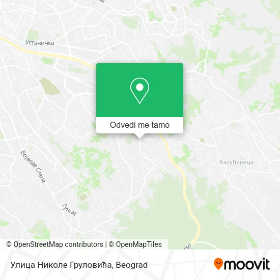 Улица Николе Груловића mapa