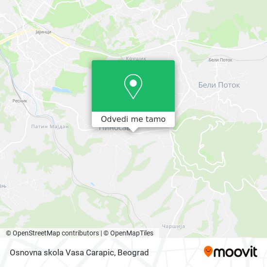 Osnovna skola Vasa Carapic mapa