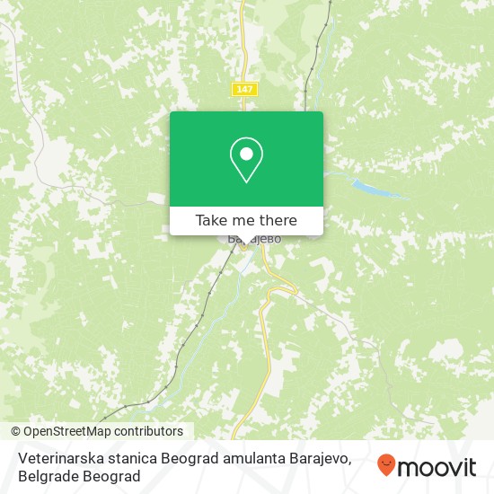 Veterinarska stanica Beograd amulanta Barajevo mapa