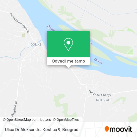 Ulica Dr Aleksandra Kostica 9 mapa