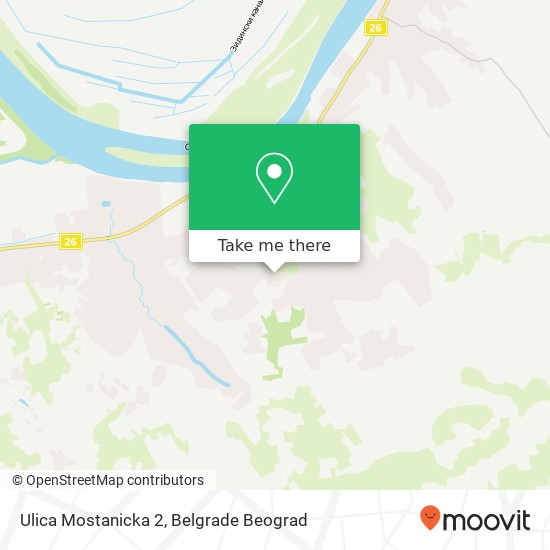 Ulica Mostanicka 2 mapa