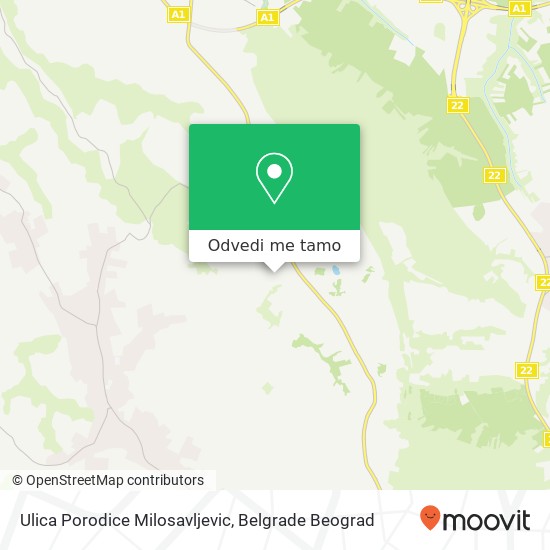 Ulica Porodice Milosavljevic mapa