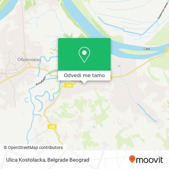 Ulica Kostolacka mapa