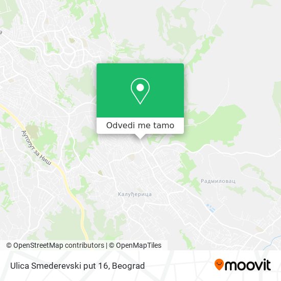 Ulica Smederevski put 16 mapa