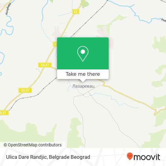 Ulica Dare Randjic mapa