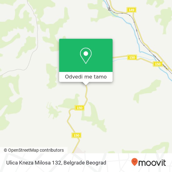 Ulica Kneza Milosa 132 mapa