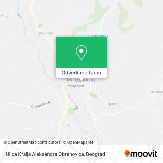 Ulica Kralja Aleksandra Obrenovica mapa