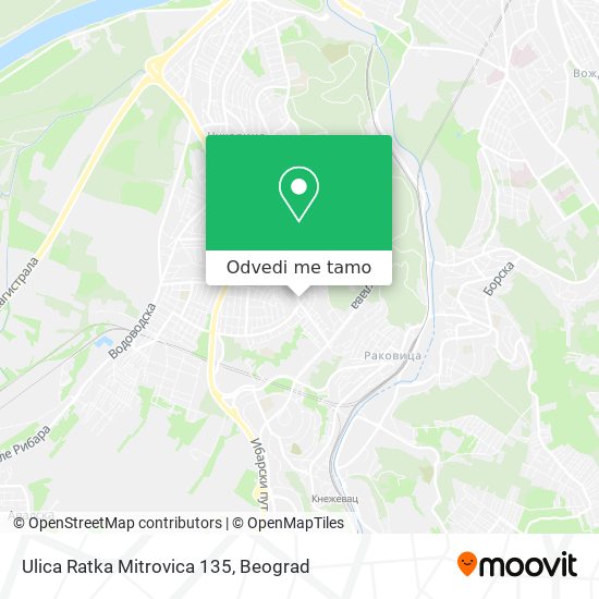 Ulica Ratka Mitrovica 135 mapa