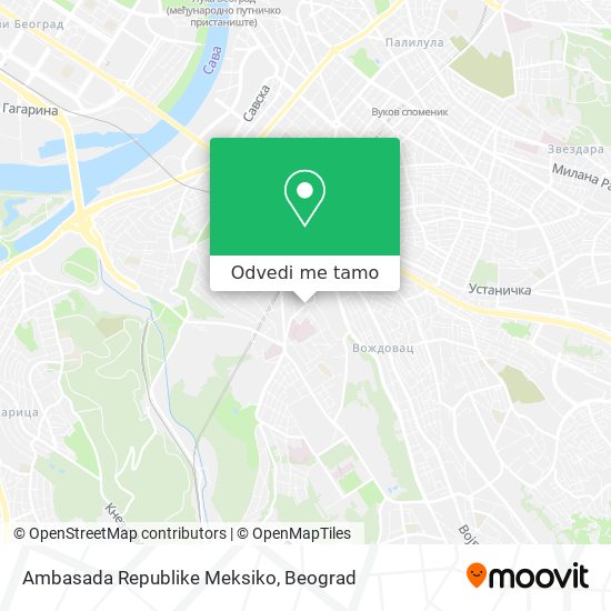 Ambasada Republike Meksiko mapa