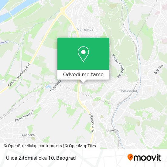 Ulica Zitomislicka 10 mapa