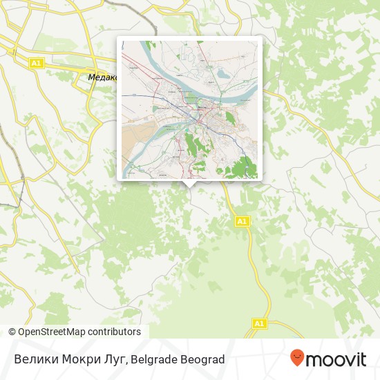 Велики Мокри Луг mapa