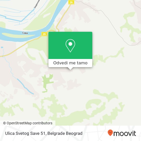 Ulica Svetog Save 51 mapa