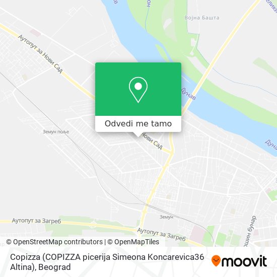 Copizza (COPIZZA picerija Simeona Koncarevica36 Altina) mapa