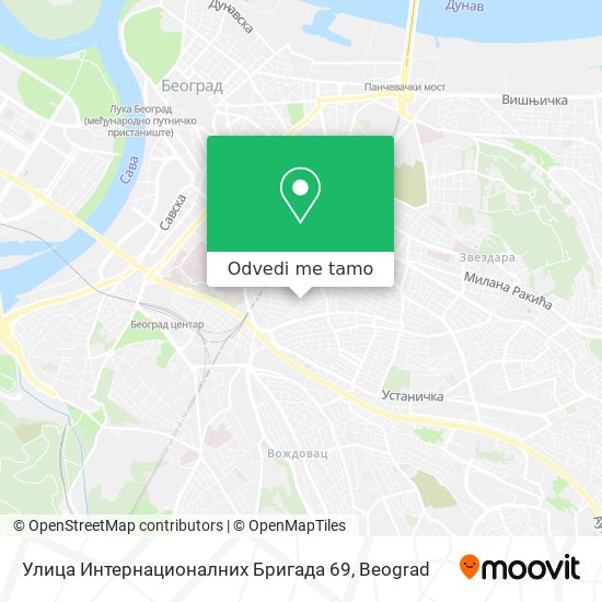 Улица Интернационалних Бригада 69 mapa