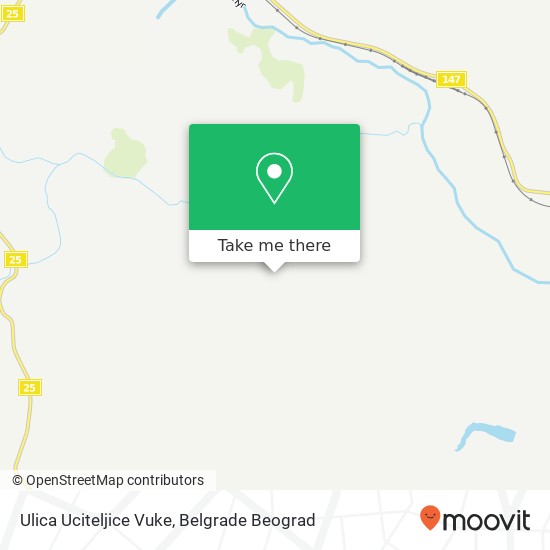 Ulica Uciteljice Vuke mapa