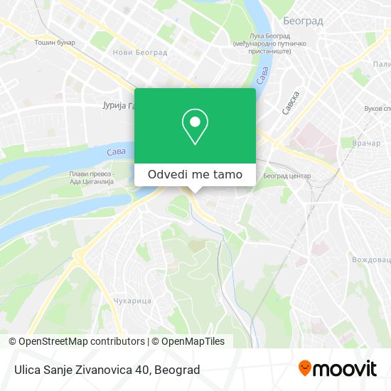 Ulica Sanje Zivanovica 40 mapa