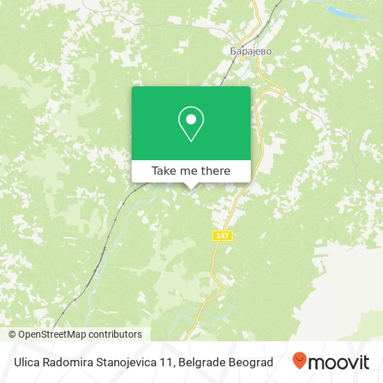 Ulica Radomira Stanojevica 11 mapa