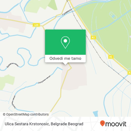 Ulica Sestara Krstonosic mapa