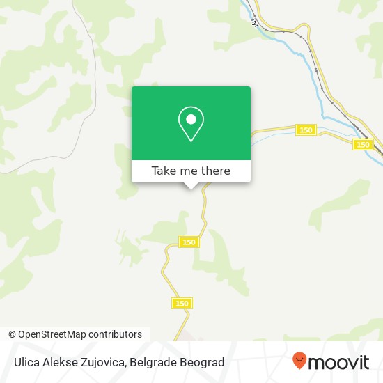 Ulica Alekse Zujovica mapa