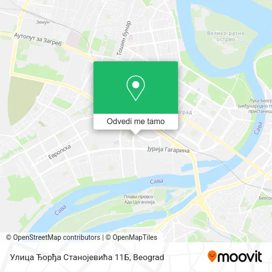 Улица Ђорђа Станојевића 11Б mapa