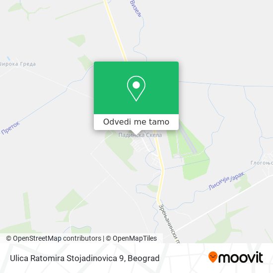 Ulica Ratomira Stojadinovica 9 mapa