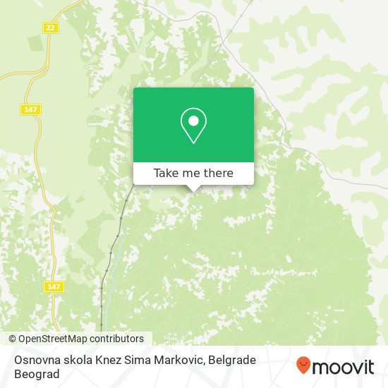 Osnovna skola Knez Sima Markovic mapa