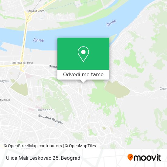 Ulica Mali Leskovac 25 mapa