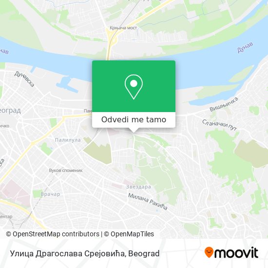 Улица Драгослава Срејовића mapa