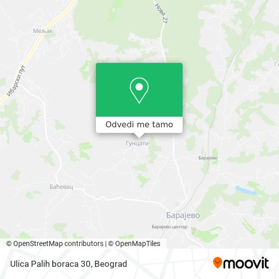 Ulica Palih boraca 30 mapa