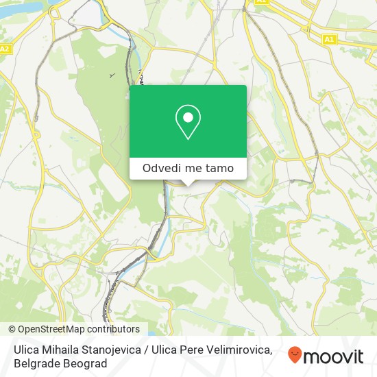 Ulica Mihaila Stanojevica / Ulica Pere Velimirovica mapa
