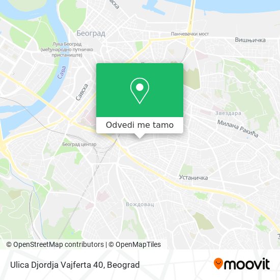 Ulica Djordja Vajferta 40 mapa