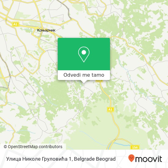 Улица Николе Груловића 1 mapa