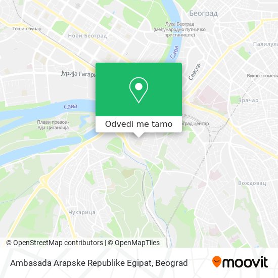 Ambasada Arapske Republike Egipat mapa