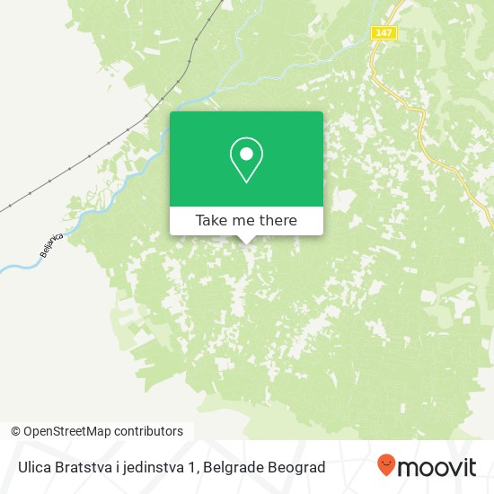 Ulica Bratstva i jedinstva 1 mapa