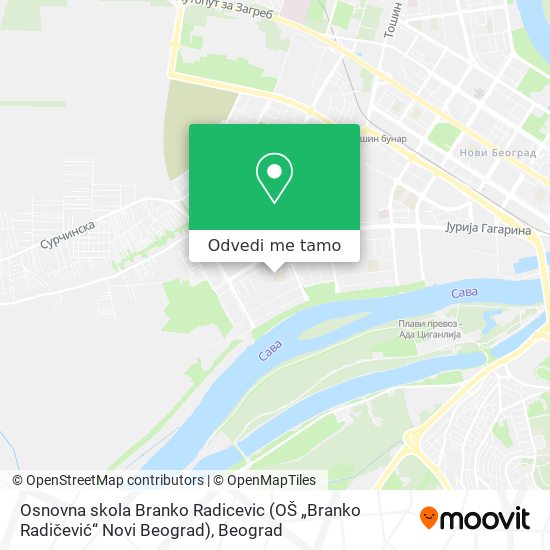 Osnovna skola Branko Radicevic (OŠ „Branko Radičević“ Novi Beograd) mapa