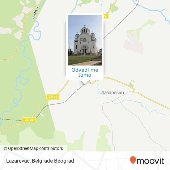 Lazarevac mapa