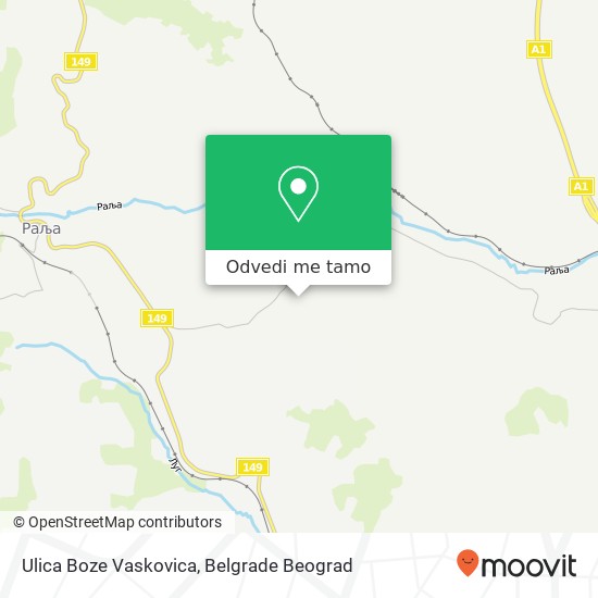 Ulica Boze Vaskovica mapa