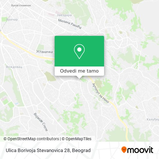 Ulica Borivoja Stevanovica 28 mapa