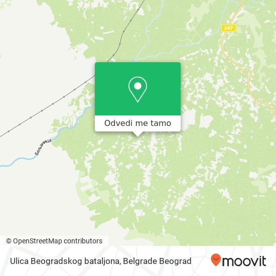 Ulica Beogradskog bataljona mapa