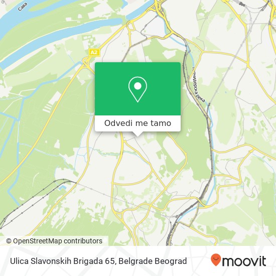 Ulica Slavonskih Brigada 65 mapa