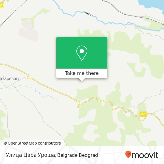 Улица Цара Уроша mapa