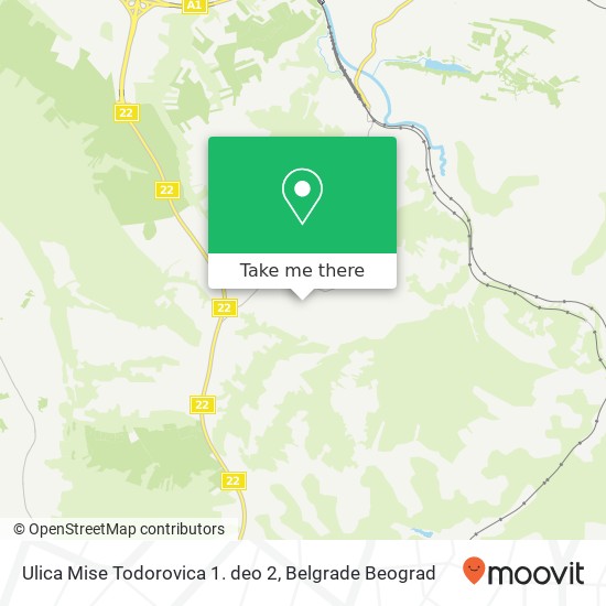 Ulica Mise Todorovica 1. deo 2 mapa