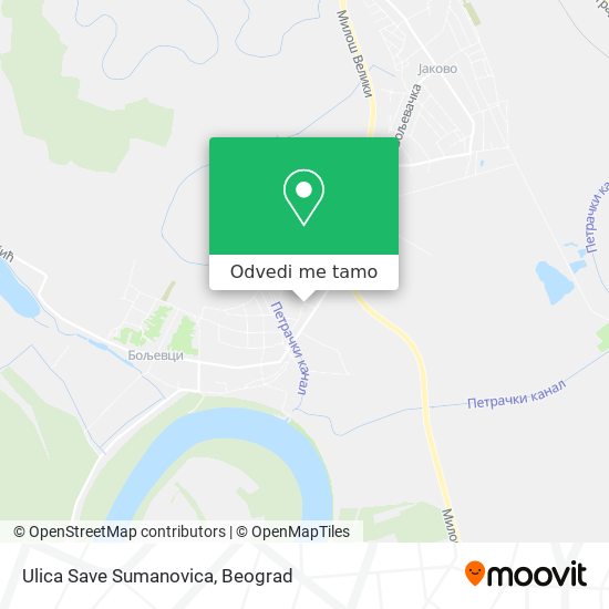 Ulica Save Sumanovica mapa