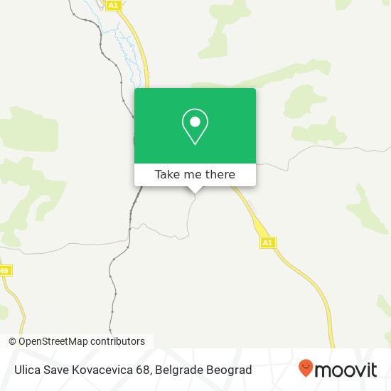 Ulica Save Kovacevica 68 mapa