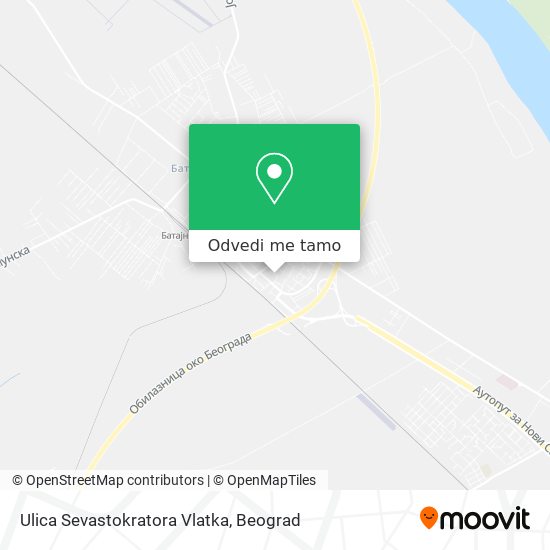 Ulica Sevastokratora Vlatka mapa