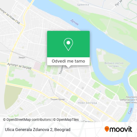 Ulica Generala Zdanova 2 mapa